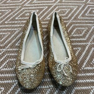 Crewcuts Gold Sparkle Kids Dress Shoes